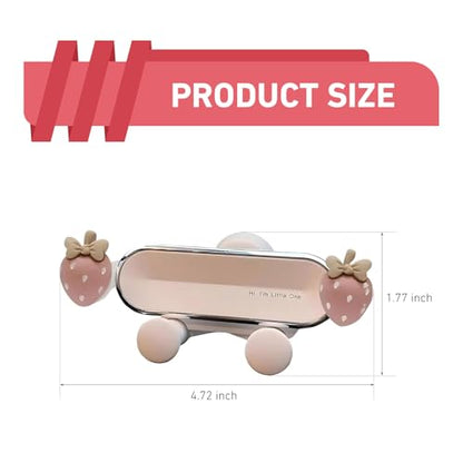 Car Phone Holder Mount, Strawberry Air Vent Phone Holder, Universal Kawaii Car Accessories for Women Girls (White #B) - size: White #B