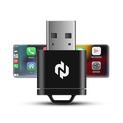 N Wireless CarPlay Adapter for Factory Wired CarPlay Cars – Convert Wired Apple CarPlay to Wireless, 5GHz Fast & Stable Connection, Plug & Play USB Dongle, Auto-Reconnect, Smooth Audio & Navigation