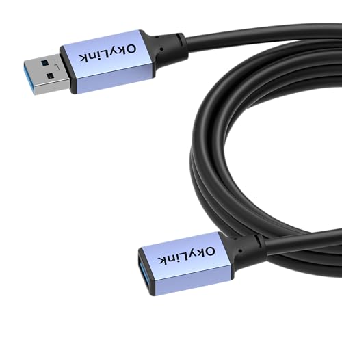 OkyLink USB 3.0/3.2 Gen 1 Extension Cable A to A, Male-Female 5Gbps 6.5ft - color: USB3.0(5Gbps), size: 6.5ft (2m)