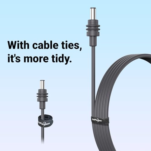 Starlink Mini Power Cable 100FT/30M, DC5521 Male to Male, Waterproof Mating — 18AWG Replacement Starlink Mini DC Power Cable - color: Gray, size: 100FT