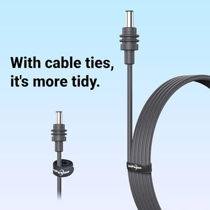 Starlink Mini Power Cable 100FT/30M, DC5521 Male to Male, Waterproof Mating — 18AWG Replacement Starlink Mini DC Power Cable - color: Gray, size: 100FT