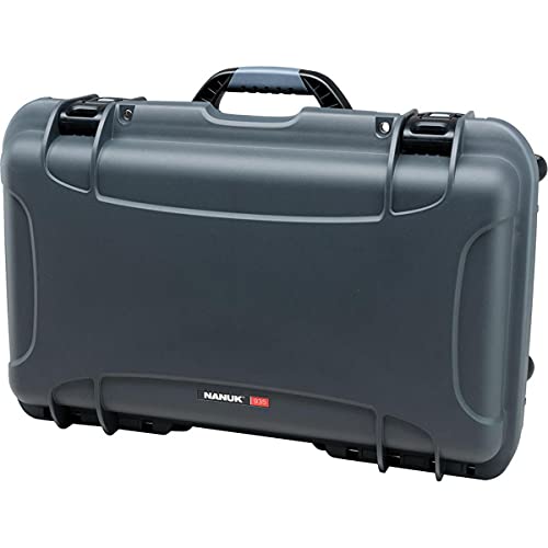 NANUK 935 Hard Case for Camera & Lenses with Padded Divider – Waterproof Equipment Case with Wheels, 22” x 14” x 9” – Dustproof, Impact Resistant, Carry-On Approved for Most Airlines – Graphite - color: Graphite, style: Padded Divider