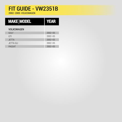 Scosche VW2351B Double DIN Radio Install Dash Kit Compatible with Select 2002-05 Volkswagen Vehicles- Aftermarket Car Stereo Installation Kit - Factory Texture Match - See Fit Guide Image for Vehicles - style: Dash Kit Only