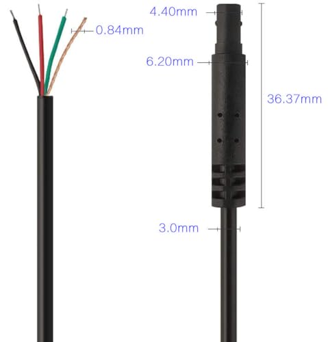 Unifizz 6.1m(20피트) 후면 카메라 연장 코드 케이블 (4핀, 2.5mm) G840S / G930 / G910 / G840H / G850 / G900 / T10 플러스 미러 대시 캠용