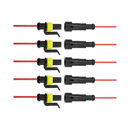 5PCS 1 Pin Car Electrical Wire Connector, Waterproof Male and Female Vehicle Terminal Wire Connectors Plug, Automotive Wire Plug Socket Kit, Universal for Sedan Truck Motorcycle - size: 1 Pin
