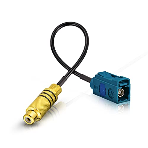 Superbat Fakra to RCA Adapter 6inch RCA Female to Blue Fakra Z Female Cable - color: Fakra Z female to RCA female