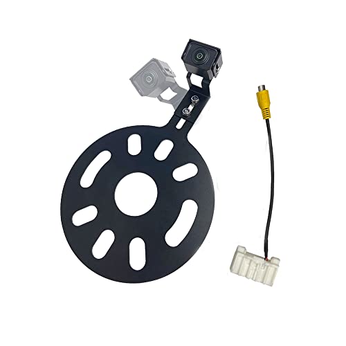 Car Backup Rear View Reverse Spare Tire Mount Adjustable Bracket Camera for Jeep Wrangler 2007-2018 Waterproof Reversing Parking Aftermarket Camera with Wire Adapter
