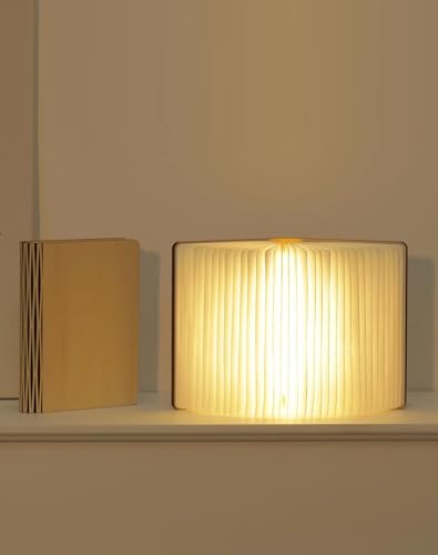 5.7 in Wooden Book Lamp, Book Lovers Gifts,Teacher Appreciation Gifts - color: Maple, size: Middle