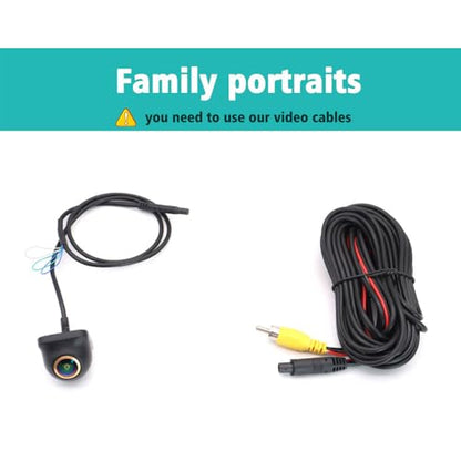 Backup/Front View Camera,IP69K Waterproof Great Night Vision HD and Super Wide Angle Metal OEM Style Reverse Rear View Backup Camera for Cars Pickup Trucks SUVs RVs Vans (Black)