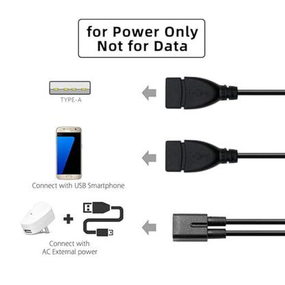chenyang USB C Splitter Multi Charging Cable,USB C 1 to 2 USB Charge Extension Cable Supports Charging Two Devices at The Same Time 0.98FT/0.3M - style: Mini USB 1 to 2 USB