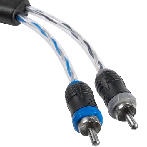NVX® 0.82 ft (0.25 Meter) 2-Channel Car Audio RCA Audio Interconnect Cable - size: 2 Channel-1 ft.