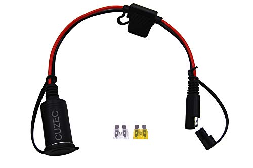 CUZEC 1FT/0.31m 14AWG SAE to Plug Socket Adapter Plug Socket with SAE Connector