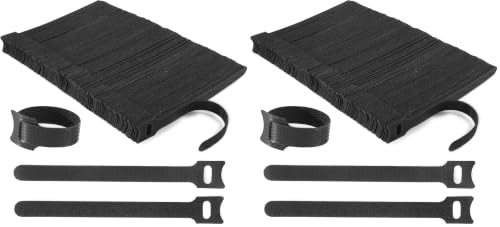 Nettbe Reusable Cable Ties, 210 PCS 6 Inches Adjustable Cord Straps Wire Organizer Cord Wrap and Hook Loop Cable Management (Pack of 2) - size: 6inches-210PCS (Pack of 2)