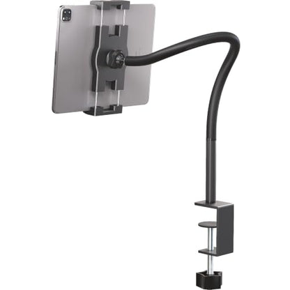 Gooseneck iPad Mount,Tablet Clamp Mount for Desk/Table/Bed/Chair/Lectern,360° Adjustable Arm iPad Mount for for Kitchen, Video Call,Reading,Work,4.7~12.9" iPad/iPhone/Nexus/LG G Pads/e-Reader/Switch