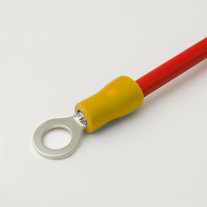 ANGSTROM #8 Bolt Ring Terminals, Insulated Electrical Crimp Connectors 100pcs (12-10ga Yellow) - color: 12-10ga Yellow, size: #8 Stud