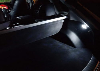 iJDMTOY Super Bright 2W High Power Xenon White Full LED Luggage, Glove Box, Cargo Area Light Assembly Compatible With BMW E30 E36 3 Series, E34 5 Series MINI R50 R52 R53, etc - style: Xenon White