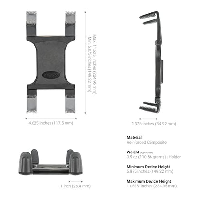 Arkon Mounts - Tablet Stand Holder | Tablet Holder for Car or Truck | 18-inch Gooseneck | Adjustable Viewing Angle | Easy Installation Process | Fits iPad and Galaxy | Suitable for 7" to 18.4