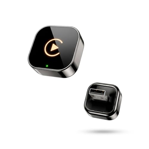 Wireless CarPlay Adapter, 2026 Upgraded Wired to Wireless for Apple CarPlay & Android Auto, 2-in-1 Mini USB, Plug-and-Play Stable Connection (Black) - color: Black