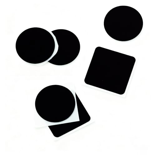 Black Double Sided Sticky Pads 3.15 Inches Round Adhesive Suction Tab Perfect for Mounting, Dashboard Toys, Windshield, GPS, Tiles, Wall Pictures - size: Black 3.93 In Diameter+3.93 InSuuare