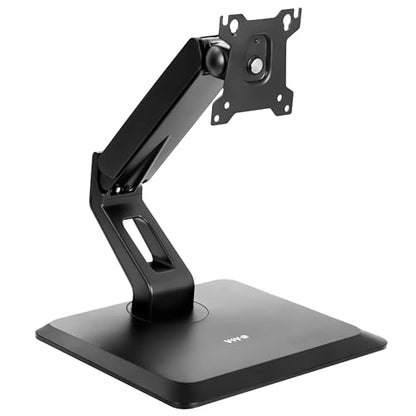 VIVO Premium Single 17 to 32 inch VESA Monitor and Touch Screen Desk Stand with Rotating Base, Freestanding Pneumatic Height Adjustable Arm, 12 inch Maximum Screen Height, Black, STAND-V001R