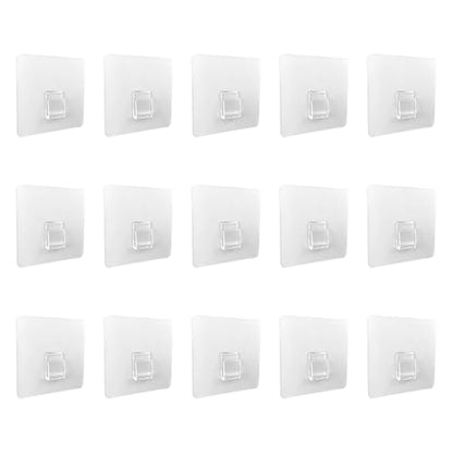 15PCS Wall Cable Clips Mark Free Self Adhesive Mounting Clips V Shaped Flat Claw Hooks Hole Free Mounting Hooks for Office Supplies Organisers and Car Accessories