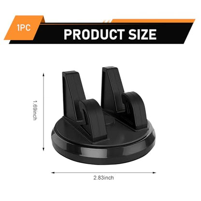 Car Dashboard Phone Holder, 360-degree Center Console Desktop Mount, Anti-slip Navigation Holder, Washable Reusable Base for Most Phone and GPS Device (Black) - color: Black