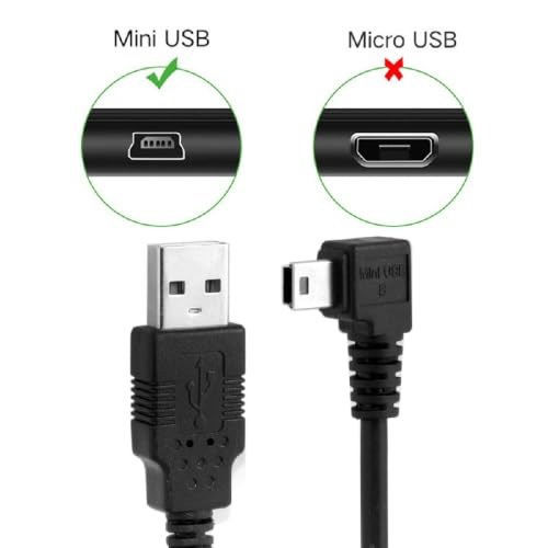 cablecc Mini USB B Type 5pin Male Left Angled 90 Degree to USB 2.0 Male Power Data Cable 1.8M - style: Left Angled 1.8M