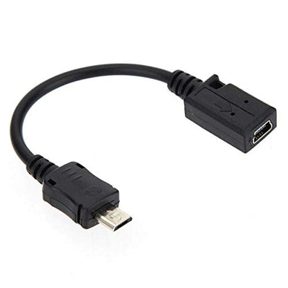 chenyang Micro USB 2.0 Male to Mini USB 5Pin Female Data Charge Extension Cable 10cm - style: Micro USB to Mini USB
