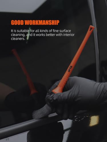 Car Detailing Brush Kit, 6Pcs Auto Boar Hair Detail Brush Set Automotive Interior Exterior No Scratch Microfiber Detailing Brushes for Cleaning Air Vents, Engine Bays, Dashboard & Wheels -BRFCD15 - color: 6pcs Car Detailing Brush Set