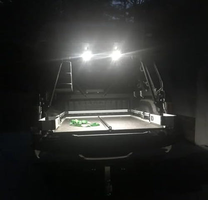 iJDMTOY 22-Diode 2-1/4-Inch LED Circle Under Hood, Truck Bed, Cargo Area Illumination Lighting Kit w/Relay On/Off Switch, Universal Fit for Car Truck SUV