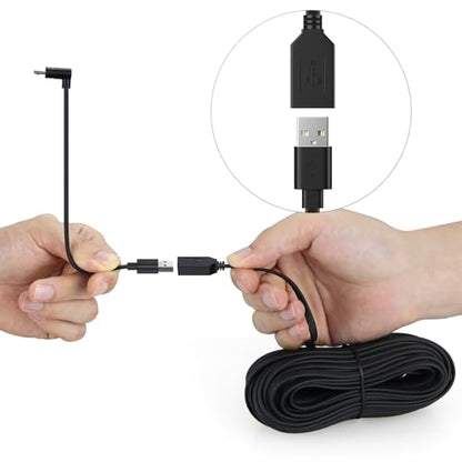 2-Pack 30ft Power Extension Cable for Wyze Cam v4, v3, OG, Pan v3, Black - color: Black, size: 30 Feet