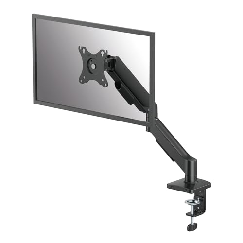 Fellowes Everyday Plus Single Gas Spring Monitor Arm Supports up to 32" Screens Weighing 4.4-19.84 lbs, Height Adjusting, Tilt, Swivel, Rotate, VESA 75/100, Clamp or Grommet Mount, Cable Management - style: Everyday Plus Single Arm