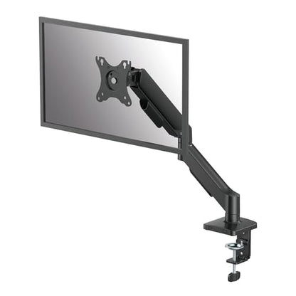Fellowes Everyday Plus Single Gas Spring Monitor Arm Supports up to 32" Screens Weighing 4.4-19.84 lbs, Height Adjusting, Tilt, Swivel, Rotate, VESA 75/100, Clamp or Grommet Mount, Cable Management - style: Everyday Plus Single Arm