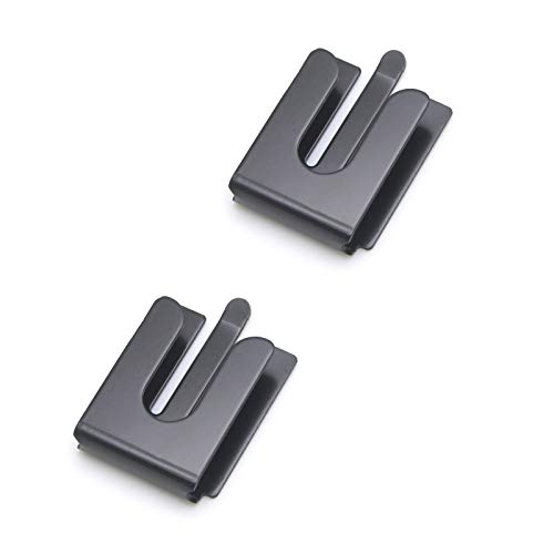 CB Mic Holder Mobile Radio Microphone Hang Up Clip for Yaesu Icom Vexter Motorola Kenwood MH48 MH36 HMN3596 HM133V HLN9073 GM300/340/950 CM200/300 Metal Hook Stick to Car 2Pack
