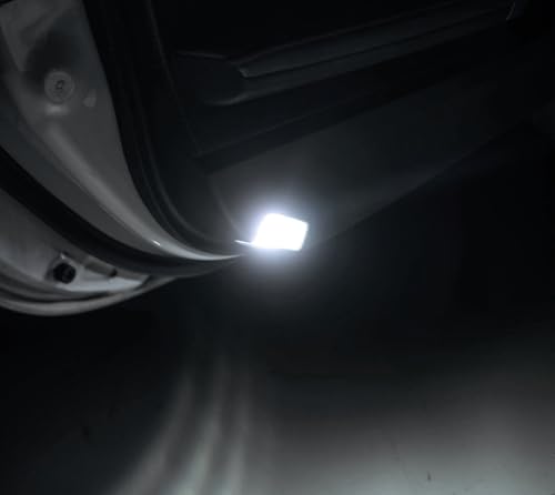 iJDMTOY Xenon White 18-SMD Full LED Under Side Door Courtesy Lights Compatible With Toyota 2022-up Tundra, 2023-up Sequoia, Compatible With Lexus 2024-up GX550, Replace OEM Single LED Lamp - style: White