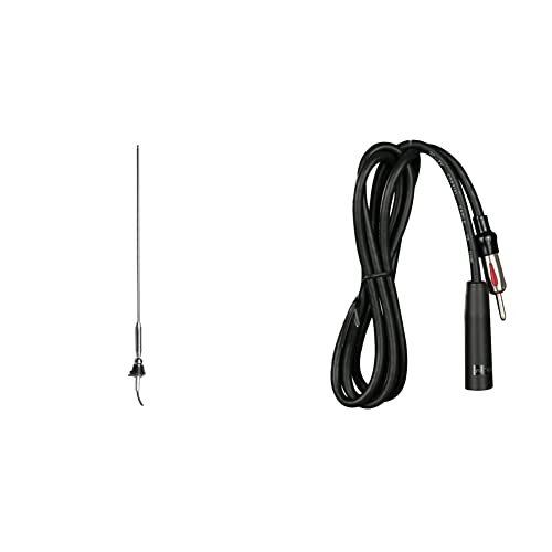 Metra 44-US13 Side/Top Mount Replacement Antenna for AM/FM Bands & 44-EC48 48-Inch Universal Antenna Extension Cable,Black - style: Antenna + Cable,black
