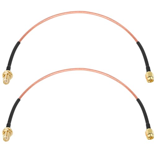 XRDS -RF SMA Cable 1FT, SMA Male to SMA Female Bulkhead RG316 SMA Extension Cable for 4G LTE Router Cellular SDR USB Dongle Receiver(2PCS) - size: 1 FT