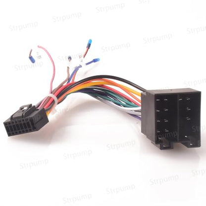 for Aftermarket Android Radio Stereo 16pin to ISO Standard Power Socket Wiring Harness Cable Connector Wire Female 16pin to Male ISO - style: 16Pin to ISO