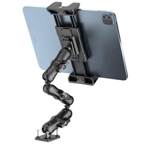 OHLPRO Tablet Mount for Truck - Heavy Duty Drill Base Tablet Holder for Car Dashboard, iPad Holder for All 5"-13" iPad Pro Samsung Galaxy Kindle fire Tablets and Car Wall etc. - 12-inch Arm - size: 12-inch Plastic Arm
