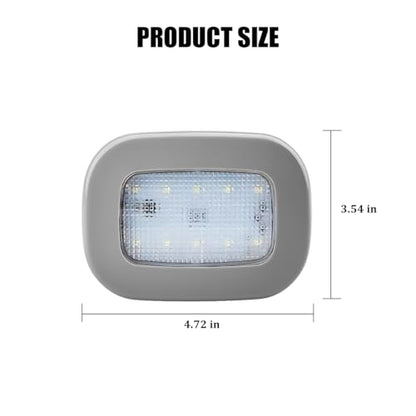 Car Interior Ceiling Roof Lights, 10LED Magnetic USB Rechargeable Vehicle Dome Lamp, Wireless Battery Powered Automotive Roof Lights, Universal for SUV Caravan Truck (Gray) - color: Gray