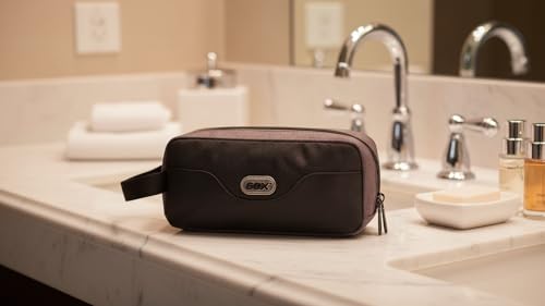 GOX Travel Toiletry Bag Dopp Kit Case for Men Multifunction Packing Organizer Pouch(Black) - color: Black/Grey