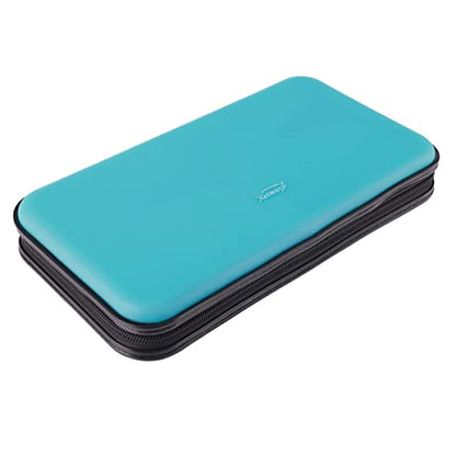 Heavy Duty CD/DVD Case - 72 Capacity Hard Shell Holder for Car, Disc Binder, Protective Blu-ray Wallet (SkyBlue) - color: Skyblue