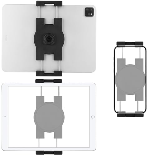 Tablet Holder Clamp Clip Mount Replacement with 17mm Ball Joint Socket for Tablet/iPad/Nexus/Switch/iPhone,Ball Hole Compatible with Diameter of 0.669 inch /17mm Ball Head,Multi-Angle Adjustable