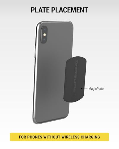 Scosche MAGRKI MagicMount Replacement Metal Plate Kit, Universal Metal Plates (Not Magnets) Required for Magnetic Phone Holders for Car, Compatible with Most Phones and Cases, Black - size: 3 Plates, style: Original