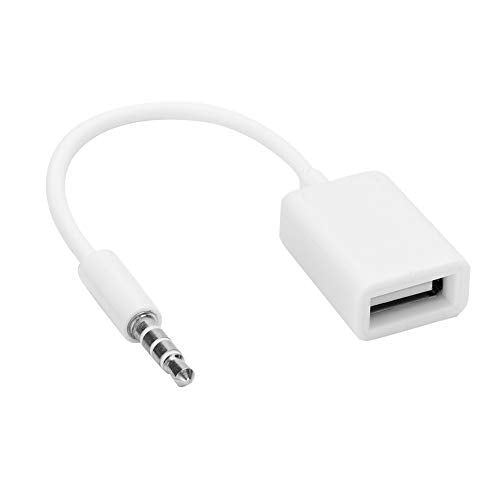 3.5mm Jack to USB Audio Adapter, 3.5mm Male Jack Plug to USB Female Converter Cable Cord AUX Audio Car Jack Cable Adapter for Music Player