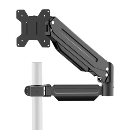 suptek Single Monitor Arm for Desk Mount Stand,Adjustable Monitor Arm for 17 to 32 inch Screen, Support Weight up to 22lbs, Mounting Holes 75x75mm to 100x100mm, ,Pneumatic Pole Mount Arm Black - size: Pole Mount Arm