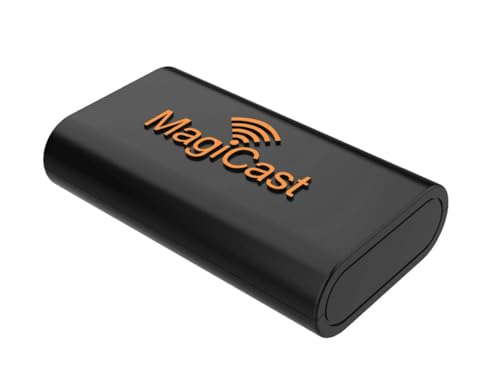 Power Acoustik MagiCast Wireless CarPlay & Android Auto Adapter – Plug & Play Dongle Converts Wired Car Stereos to Wireless – Universal Fit, Fast Auto-Pairing, USB Connection