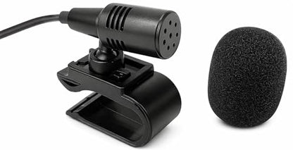 2.5mm Microphone Compatible Replacement for Pioneer DMH-series DMH-160BT DMH-1770NEX DMH-241EX DMH-WT8600NEX Car Stereo Receiver Clip-On External Dash Mic for Hands-Free Calls Voice Control 9FT Cable