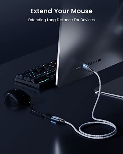 ANDTOBO USB Extension Cable 16ft, USB 3.0 Type A Male to Female Extender Cables High-Speed Data Transfer 5Gbps Compatible with Gamepad, Printer, Webcam, USB Keyboard, Flash Drive, Hard Drive - size: 16 ft