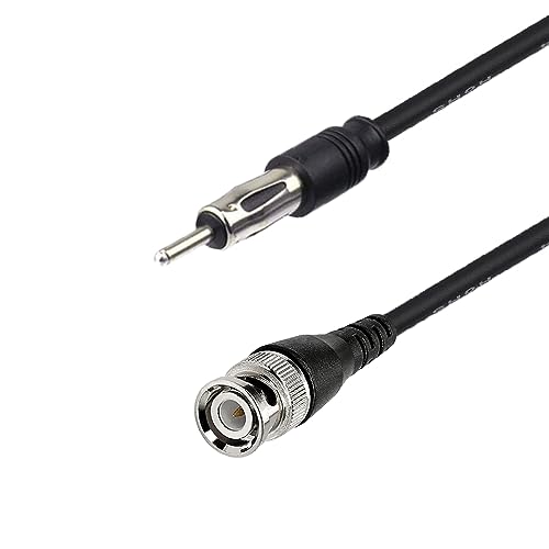 BNC Male to AM/FM Male Adapter RG174 Coax Cable 20 inches Pigtail Jumper Antenna Extention - color: BNC Male to AM/FM male